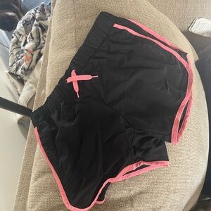 Black and Pink Girls Shorts